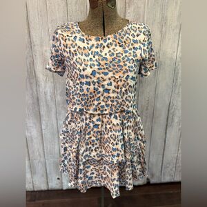 Entro Blue and White Patterned Dress